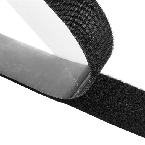 2 Inch Adhesive Black Hook and Loop Tape - 5 Yards, Heavy Duty Strips/Industrial Strength Sticky Fastener...