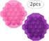 2 Pcs 19 Cavities Honeycomb Silicone Cake Molds FineGood Muffin Cookie Baking Pan Candy Soap Making Divided Moulds-Pink & Purple...