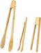 Bamboo Tongs, 3 Pcs Wooden Tongs Toaster Tongs Set Serving Tongs Reusable Wood Cooking Tongs Bamboo Cooking Utensils for Home Kitchen Picking Up T...