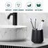 BosilunLife Bathroom Toothbrush Holder - Ceramic Toothbrush Cup Holder 13oz Black Toothbrush Holder for Bathroom Toothbrush and Toothpaste Holder ...