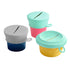 Boon Snug Toddler Snack Containers with Lids - Includes 2 Lids and 2 Baby and Toddler Spill Proof Cups for Snacks - Toddler Snack Cups for Home an...