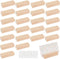OLYCRAFT 20PCS Wood Place Card Holders Wood Name Card Holder Table Number Stands for Wedding Party Events Decoration Double Side Display Mini Blac...
