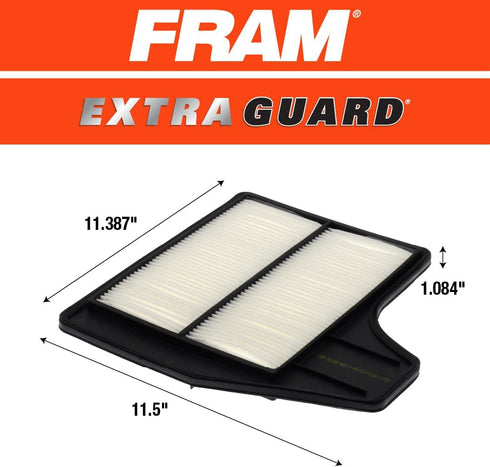 FRAM Extra Guard CA11450 Replacement Engine Air Filter for Select 2013-2018 Nissan Altima (2.5L) Models, Provides Up to 12 Months or 12,000 Miles ...