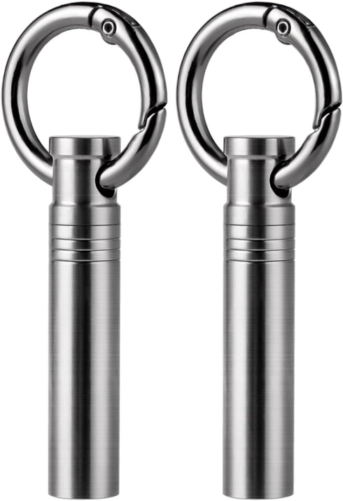 TISUR Small Keychain Pill Holder ?Titanium Metal Travel Pill Case Portable Pill Organizer Container for Purse Waterproof Keychain Pill Holder Medi...