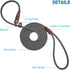 7FT Slip Lead Control Dog Leash, 1/4 Inch Diameter Durable Nylon Rope Training Lead for Small Medium Dog No Pull Black...