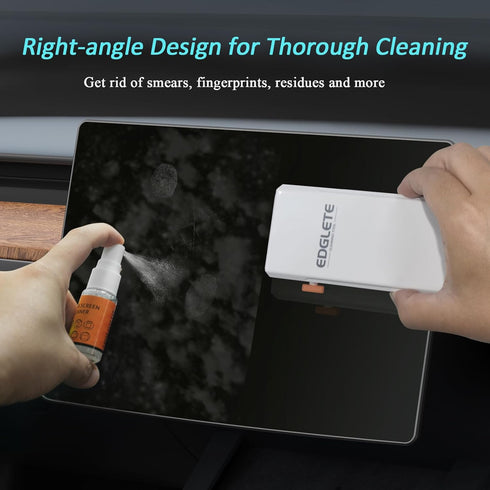 Car Screen Cleaner with Detailing Brush - Screen Cleaner Spray Car Detailing Kit Interior Cleaner for Touch Screen Display Dashboard, Car Cleaning...