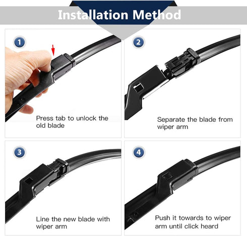 X AUTOHAUX Front Windshield Wiper Blades for Jaguar F-Pace X761 2016-2019 26 Inch + 19 Inch...