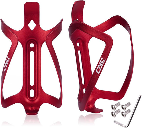 CNC Bike Water Bottle Holder, 2-Pack Bicycle Water Bottle Cage for Road Bike/Mountain Bike?red...