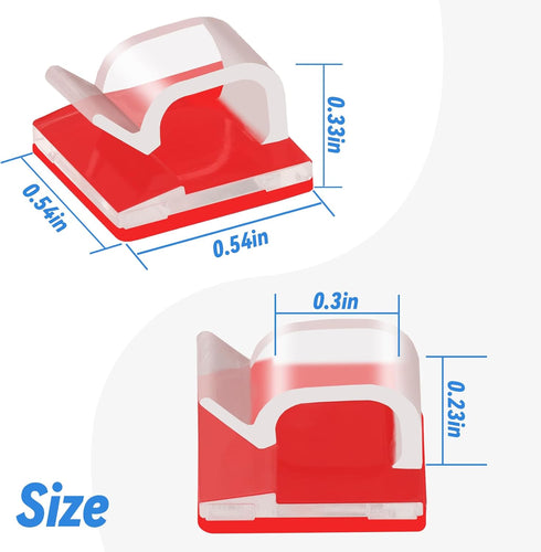 80 PCS Adhesive Cable Clips Christmas Clear Light Strip Mounting Clips Led Light Wire Holder Cable Clamp Organizer for Desk Outdoor Wall Cable...