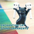 Cute Stuff Home Decor Fun Kitty Decoration for Desk Shelf Magnetic Dance Cat Airpod Holder Headphone Earbuds Holder for Apple AirPods 1& 2 3 Pro, ...