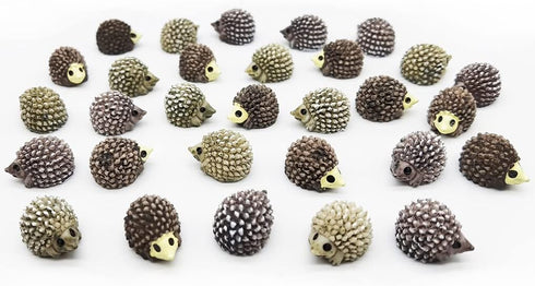 MAOMIA 36 Pcs Mini Hedgehog Figurines, Fairy Garden Hedgehog Miniature Figurines Moss Landscape DIY Terrarium Crafts Ornament Accessories Outdoor ...
