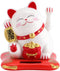 Acogedor Solar Waving Cat, Good Luck Lucky Welcoming Cat Waving Arm, for Car Home Office Decoration(White)...