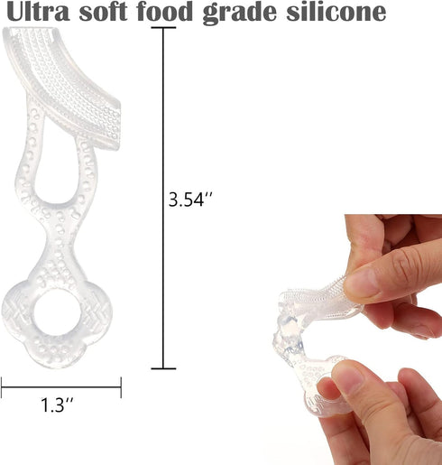 haakaa Contoured Silicone Toothbrush, Manual Training Tooth Brush for Baby Oral Gum Cleaning, Oral Brushing Massager, 6m+ Baby, Toddler...