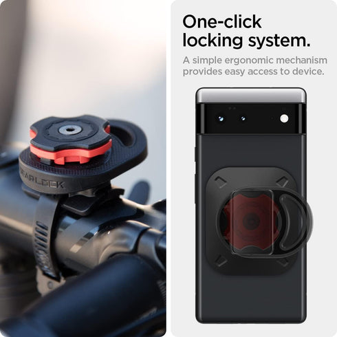 Spigen Life Gearlock Bike Phone Mount/Bike Phone Holder with Universal Adapter for Motorcycle, Classic, Electric, Scooter and Mountain Bike - Comp...