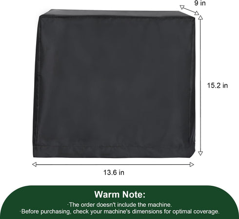 Coffee Machine Dustproof Cover, Universal Waterproof Shield for Countertop Appliances in Home, Garage and Office, Black...