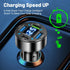 Car Charger,4 Ports Fast Car Charger with Plug Outlet/LED Voltmeter/PD3.1/Super Port,Universal Car Accessories Cigarette Lighter USB Charger Compa...