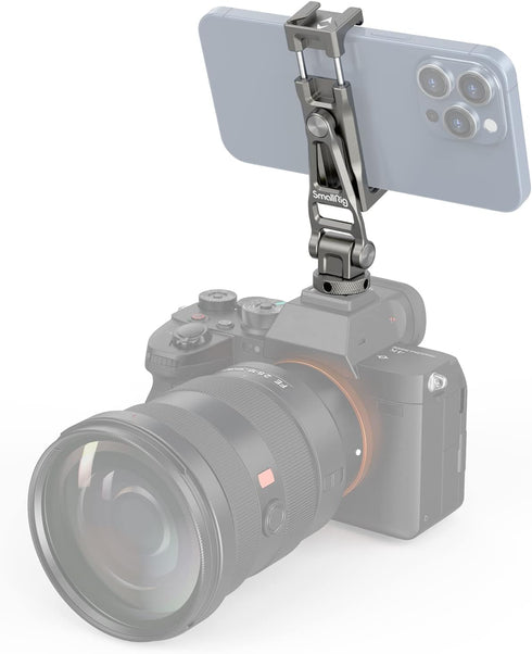 SmallRig Multifunctional Universal Cell Phone Mount Adapter, Phone Tripod Mount with Cold Shoe, Phone Holder for iPhone 15 14 13 12 11, Fits for T...