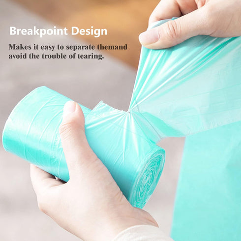 AYOTEE Small Trash Bags with Handles,100 Counts Small Biodegradable Trash Bags 4 Gallon Trash Bags, Unscented Strong Small Garbage Bags 15 Liter W...