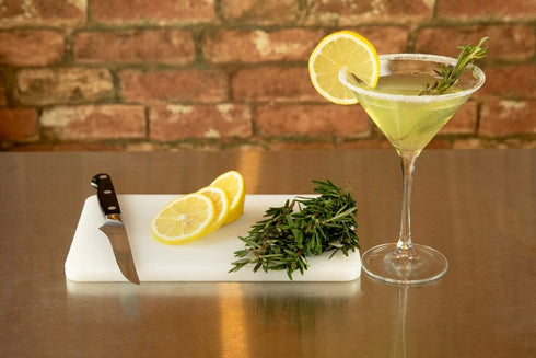 Small Plastic Bar Cutting Board for Restaurants, 10 x 6 Inch, White...