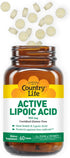 Country Life R-Alpha Lipoic Acid Complex 300mg - Alpha-Lipoic Acid 270mg & R-Lipoic Acid 30mg - Antioxidant Support - No Yeast, Corn, Wheat, Soy, ...