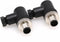 Eonvic M12 8 Pin Male Connector, 12mm A Code IP67 30V 2A AC/DC Industrial Circular Connector, Unshiled Field Assembly Wireable Sensor Right Angle ...