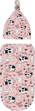 Funny Cow Milk Print Newborn Swaddle Blankets Hat Sets Soft Baby Receiving Blanket Swaddle Sack for Baby Shower Infant Boy Girl Gift...