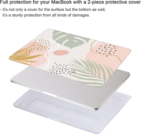 iCasso Compatible with MacBook Pro 13 inch Case 2023 2022-2016 Release A2338 M2/M1/A2159/A1989/A1706/A1708, Plastic Hard Shell Case with Keyboard ...