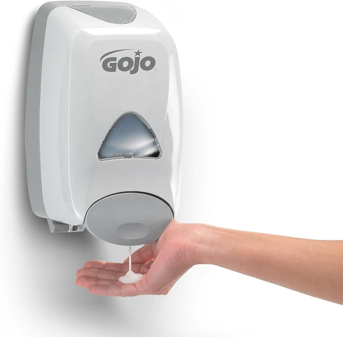 GOJO 515006 Liquid Foaming Soap Dispenser, 1250mL, 6 1/8w x 5 1/8d x 10 1/2h, Gray/White...