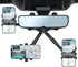 360°Rotatable and Retractable Car Phone Holder, Multifunctional Adjustable Mount, Universal Rearview Mirror Phone Holder for All Mobile Phones...
