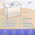 Mini Betta Fish Tank, Small Fish Bowl for Temporary Space, 0.2 Gallon Stackable Cube Tank with Betta Leaf and Gravels for Small Fish, Insect, Shri...