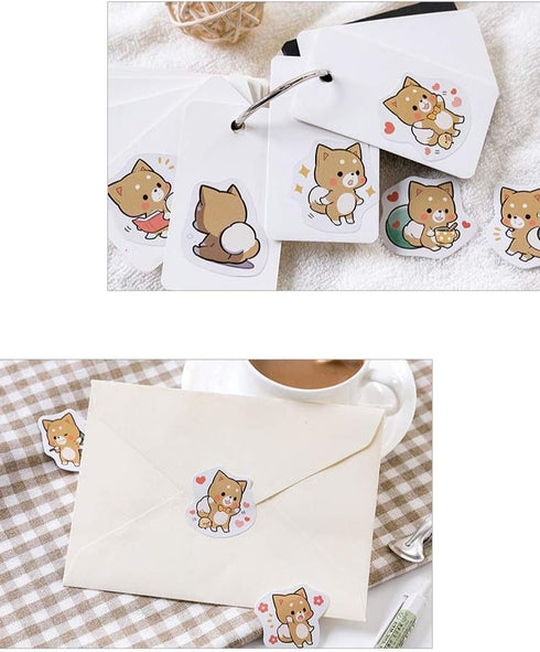 Doraking 45PCS Boxed DIY Decoration Super Cute Cartoon Lovely Shiba Inu Stickers for Laptop Planners Scrapbook Suitcase Diary Notebooks Album...