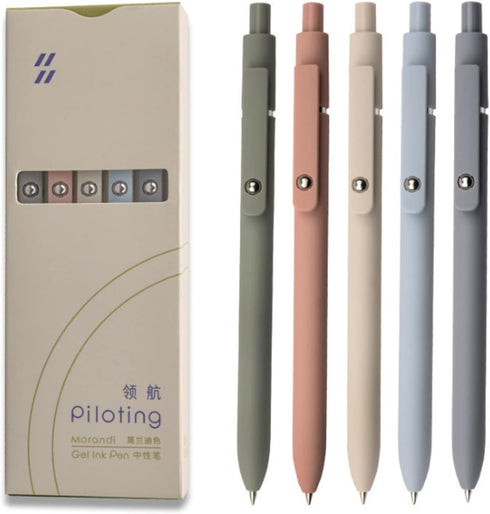Gel Pens, 5 Pcs 0.5mm Black Ink Pens Fine Point Smooth Writing Pens, High-End Series Pens for Journaling Note Taking, Cute Office School Supplies ...