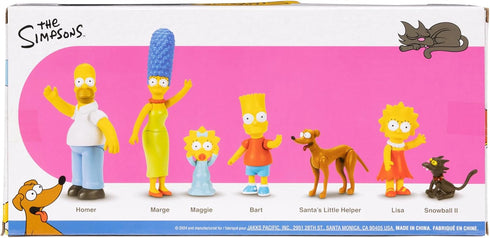 The Simpsons Action Figures Family Multi-Pack 2.5” Scale Figures, includes Homer, Marge, Bart, Lisa, Maggie, Santa’s Little Helper, and Snowball I...