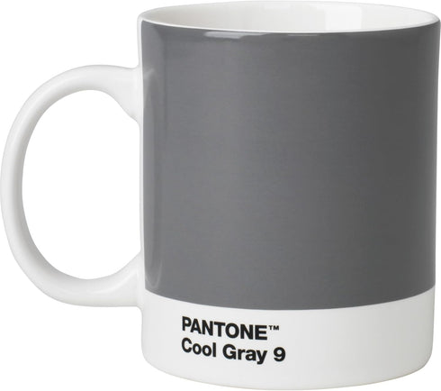 Pantone by Copenhagen Design - Large ceramic coffee mug with handle - Colorful Porcelain coffee mug/cup, 12 oz Cool Gray...