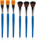 6 PCS Mop Brush for Acrylic Painting 1 Inch Face Paint Brushes with Wooden Handle Oval Blending Brushes for Acrylic Painting, Watercolor, Face Bod...