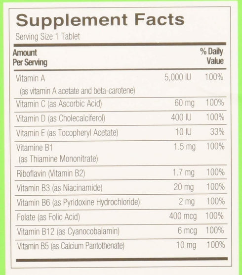Shot B Energy Multivitamin Supplement, Tablet, 60 Count, Green...