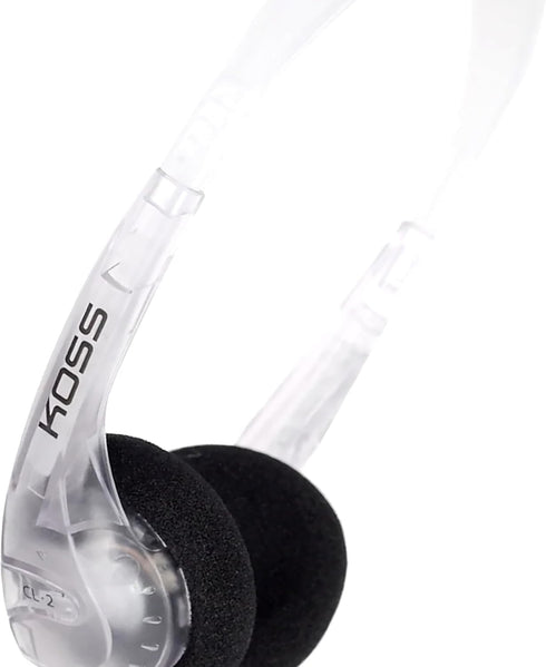 Koss CL/2 Clear Transparent On-Ear Headphone, Lightweight, 3.5mm Jack, 6 Foot Cord...