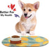 HACHIKITTY Cat Food Mat for Pet Bowls Dispenser, 25"x 14" Cute Dog Food Mat for Floor Waterproof, Dog Bowl Mat for Food and Water, Pet Feeding Mat...