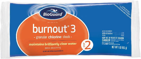 BioGuard Burnout 3, 1 lb, Quick Dissolving, Maintains Brilliantly Clear Water, Effective for Proper Pool Maintenance...