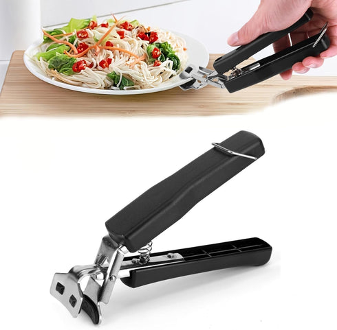 SS SUNSBELL Stainless Steel Anti-Scalding, Hot Bowl Dish Plate Gripper Clips, Thickened Tongs Clamp Holder with Silicone Handle for Moving Hot Pla...
