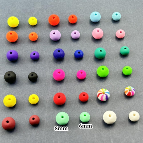 150pcs 8mm Polymer Clay Beads Round Spacer Beads Heishi Vinyl Beads for Making Bracelet Necklace Earring Accessories DIY Handmade Craft(Rainbow)...