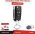 KeylessOption Keyless Entry Remote Control Car Uncut Flip Key Fob Replacement for OHT01060512...