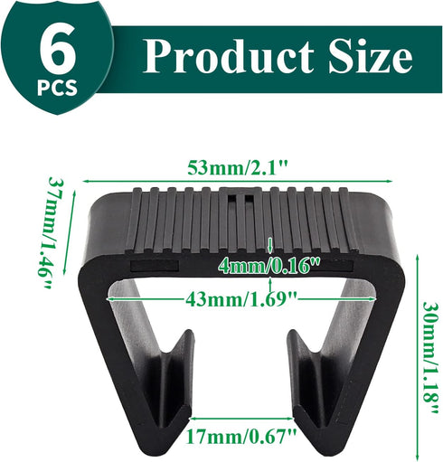 6 Pcs Outdoor Furniture Clips, Patio Sofa Rattan Clips Sectional Module Couch Wicker Furniture Clips Connector Clamps Fasteners Clips for Outdoor,...