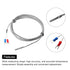 MECCANIXITY E Type Thermocouple Temperature Sensor Probe 4x30mm 6.6ft Wire 0 to 600°C(32 to 1112°F) Stainless Steel...