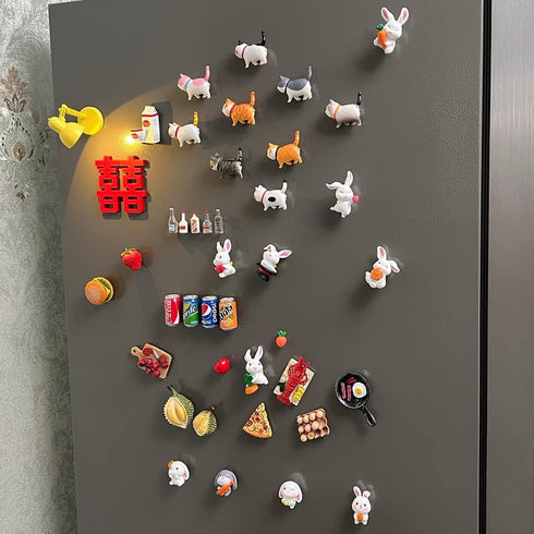 Mini Lamp Refrigerator Magnet, Cute LED Table Fold-able Lamp Novelty Fridge Magnet, Night Study Travel Portable Lamp (Yellow)...