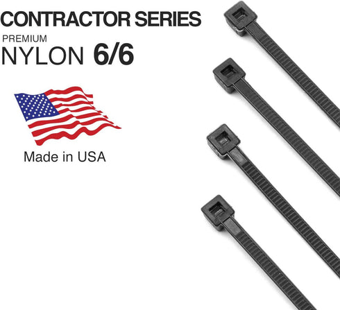 TR Industrial Contractor Series UV Cable Ties (100-Piece), 11.1", Type 21S, Made in USA...