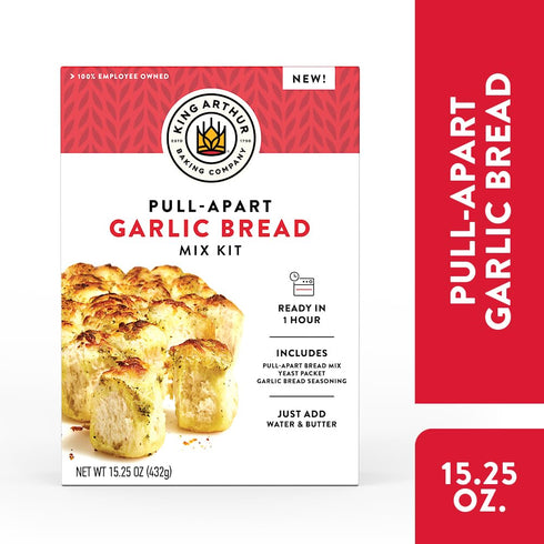 King Arthur Baking Company Pull-Apart Garlic Bread Mix Kit 15.25 oz., Baking Mix - Ready in 1 hour...