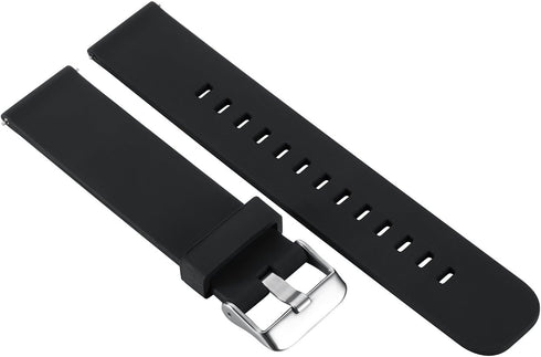 2-Pack Sport Bands Compatible with Amazfit Bip Smartwatch Breathable Replacement Strap, Black + Black-Gray...