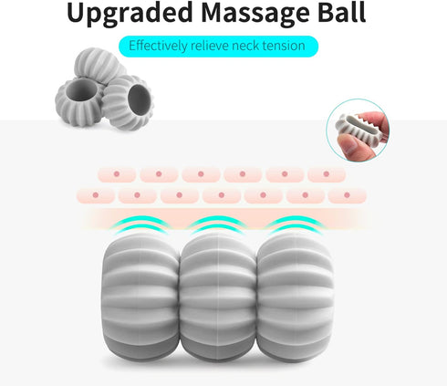 Neck Massager Roller,Handheld Massager with 6 Balls Massage Point, Neck Pain Relief Massager for Deep Tissue in Neck, Back, Shoulder, Waist, and L...