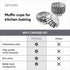 Muffin Cups for Kitchen Baking 2.36 Inch - Metal Egg Tart Molds for Baking, 30 Pcs - Reusable Mini Tart Tins and Cupcake...